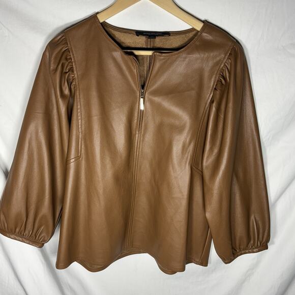 Marc by Marc Jacobs Faux Leather Shirt - Women's Medium - Picture 1 of 5